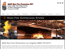 Tablet Screenshot of mebestfireprotection.com